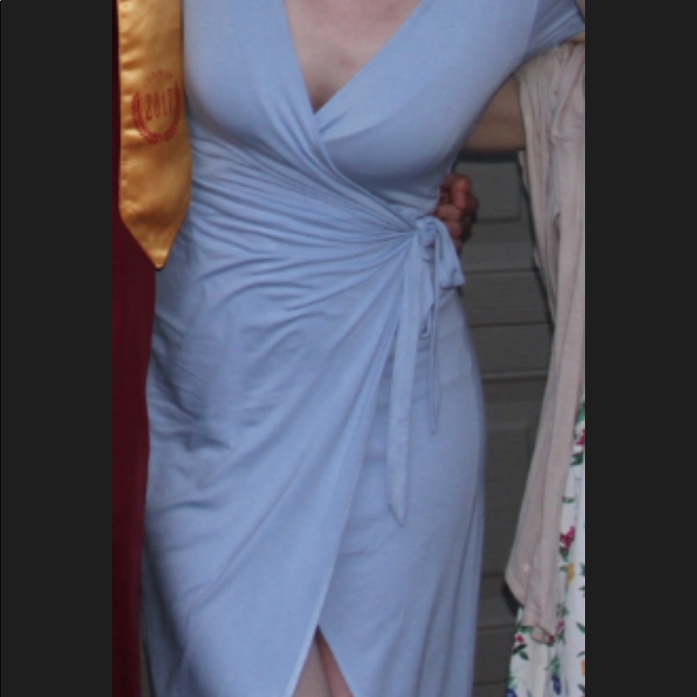 Beautiful Blue Wrap Dress